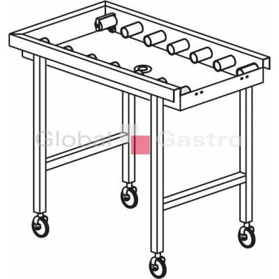 Stůl válečkový pojízdný s vanou 1100 x 650 x 850 mm | KROMO 118644296